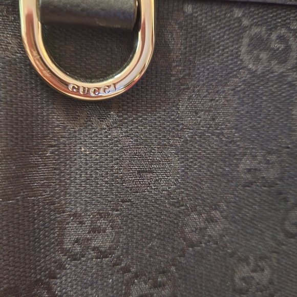 Gucci Black GG Canvas and Leather D Ring Abbey Pochette - Picture 11 of 14